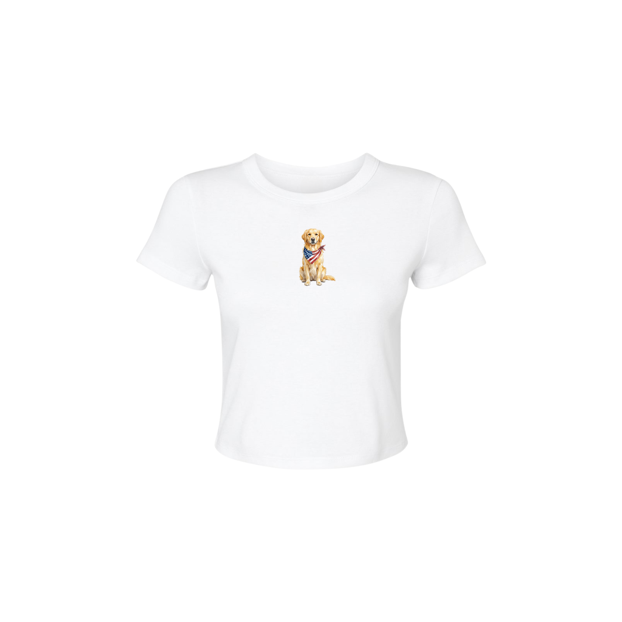Patriotic Golden Retriever Baby Tee