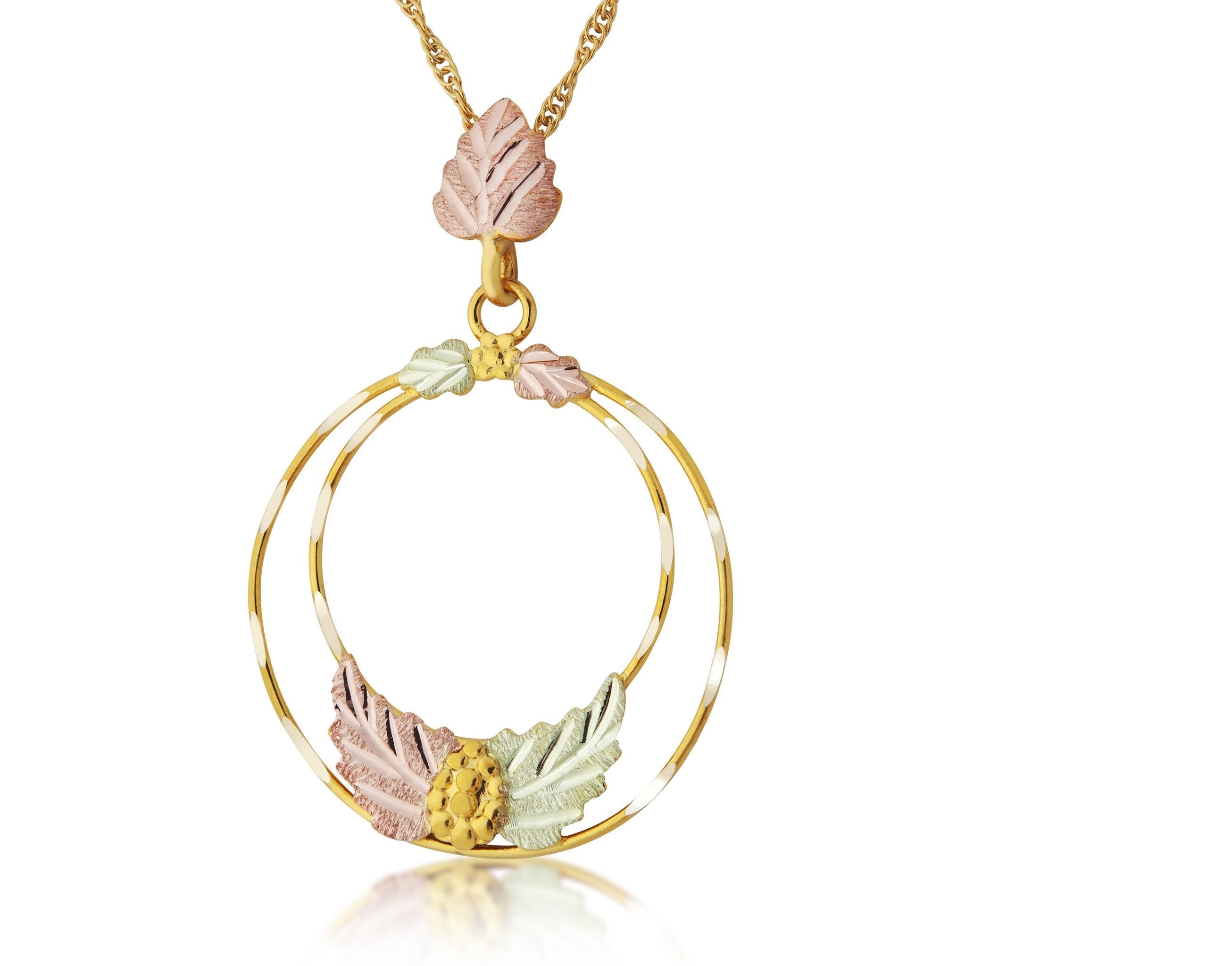 Beautiful Circles - Black Hills Gold Pendant