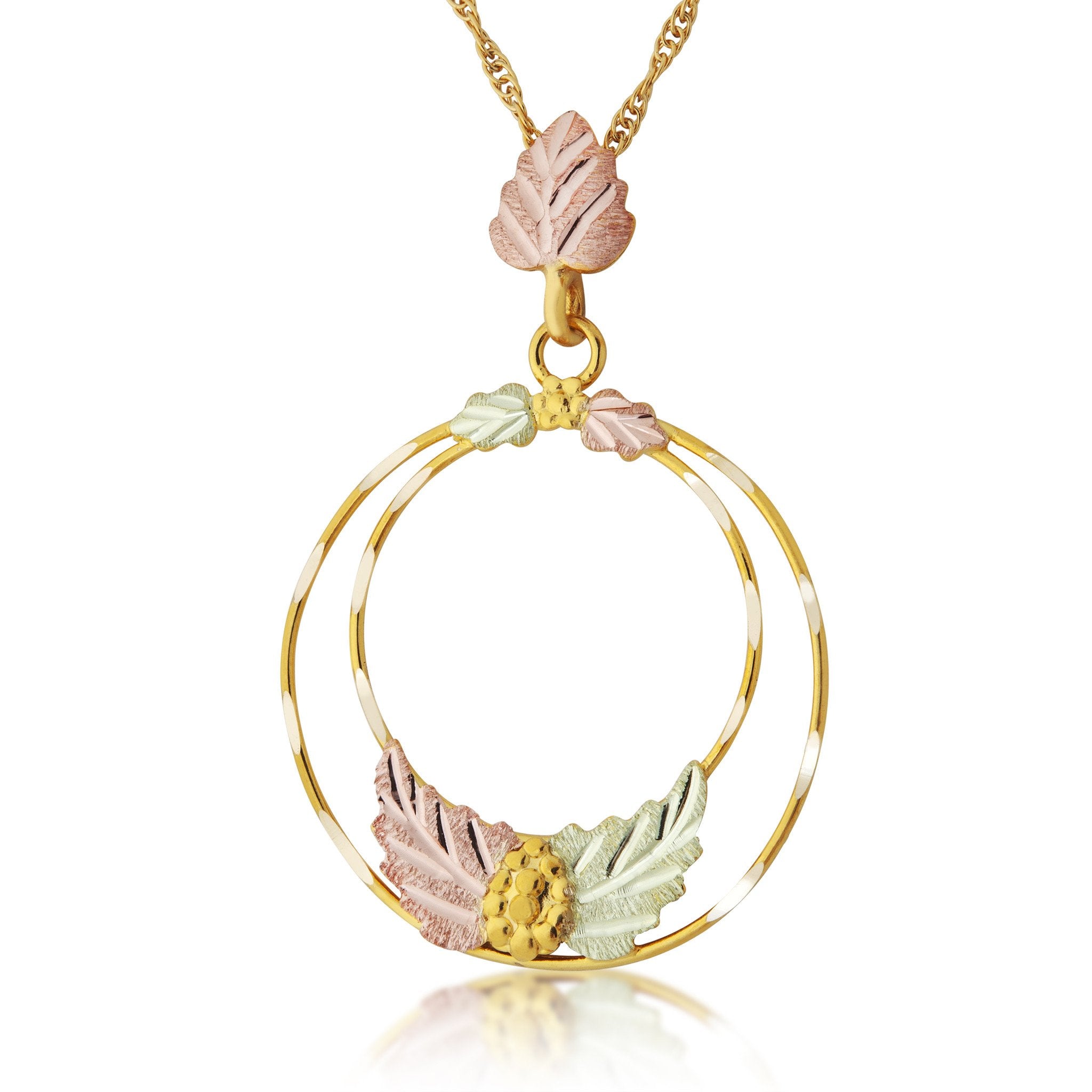 Beautiful Circles - Black Hills Gold Pendant