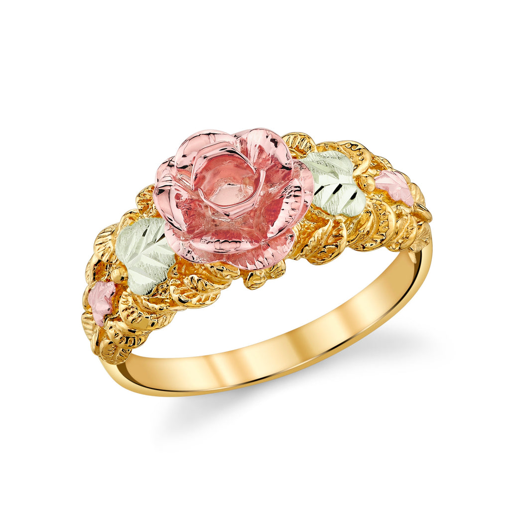 Intricate Rose - Black Hills Gold Ladies Ring