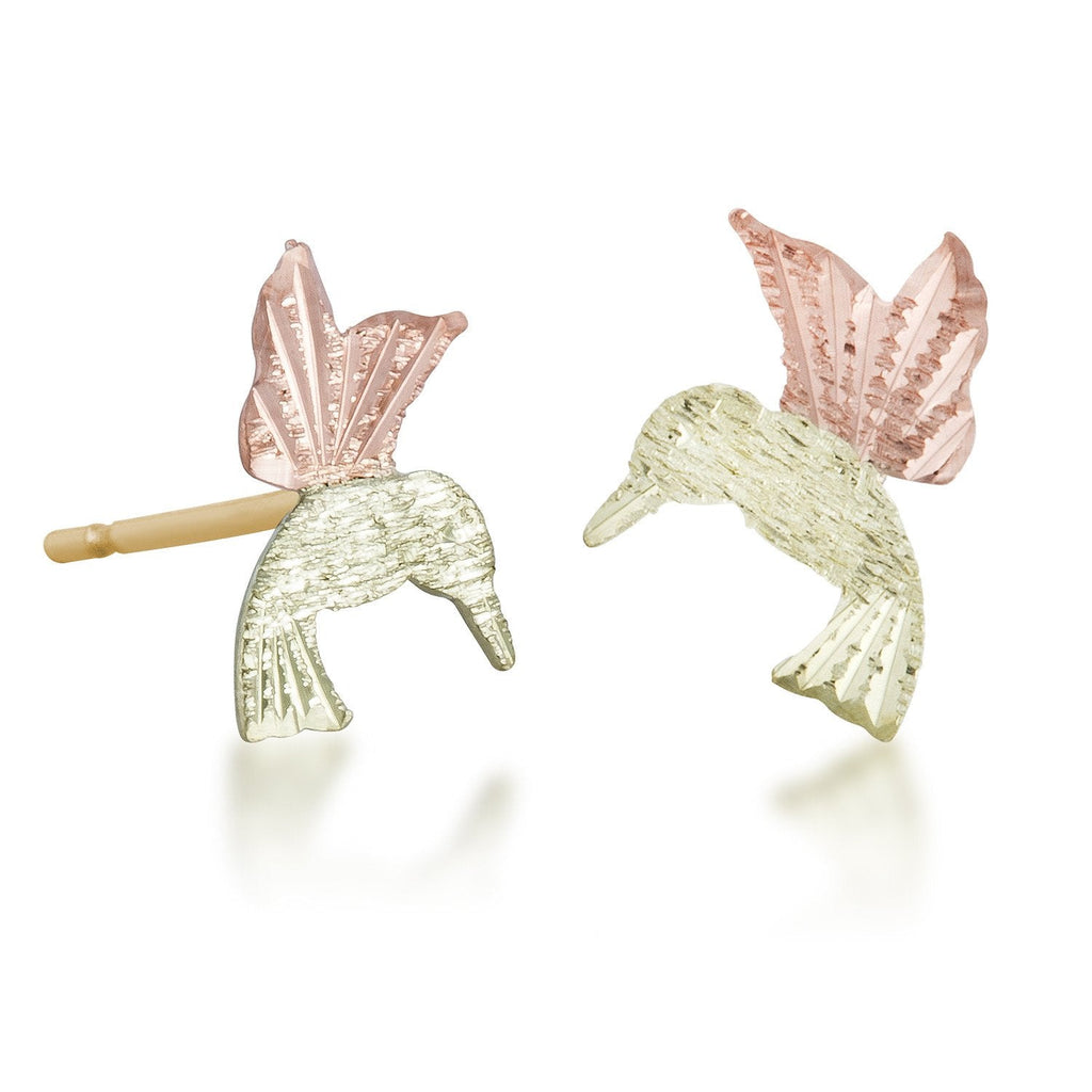 Hummingbird Post - Black Hills Gold Earrings