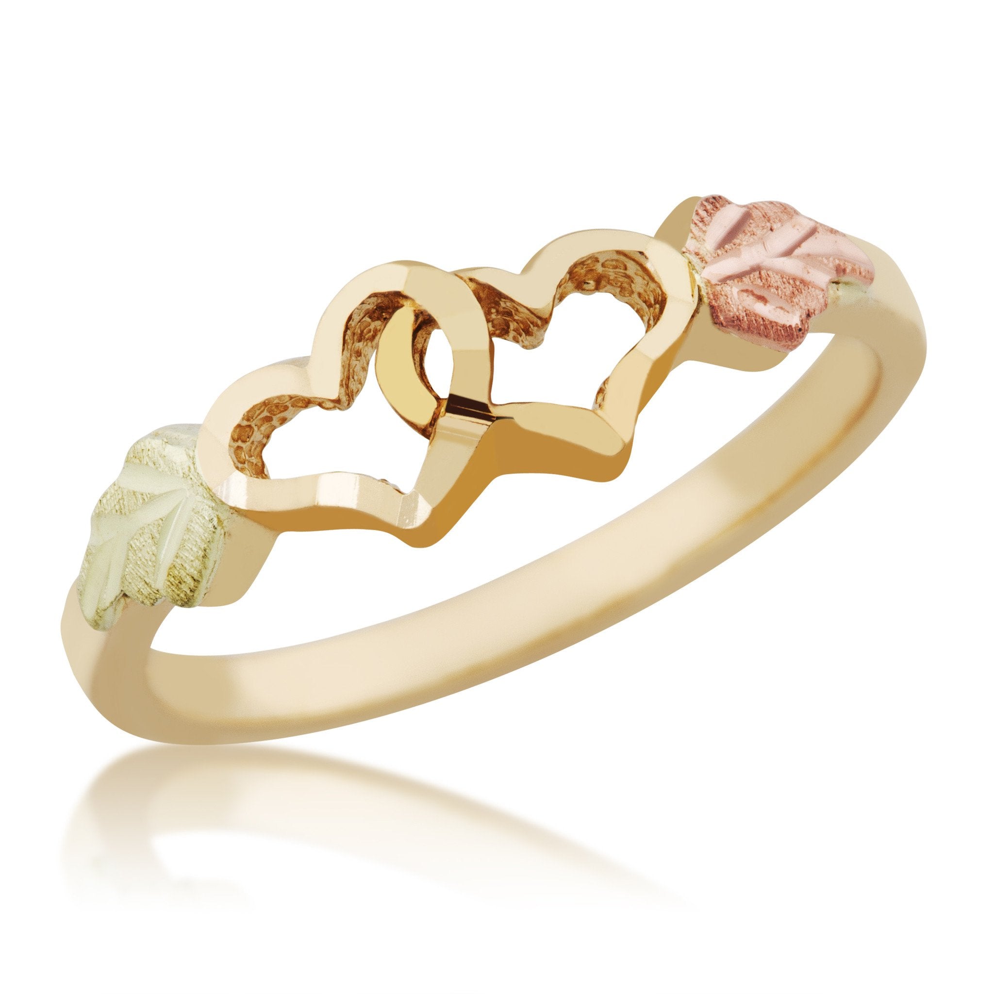 Twin Hearts - Black Hills Gold Ladies Ring