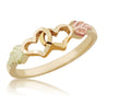 Twin Hearts - Black Hills Gold Ladies Ring