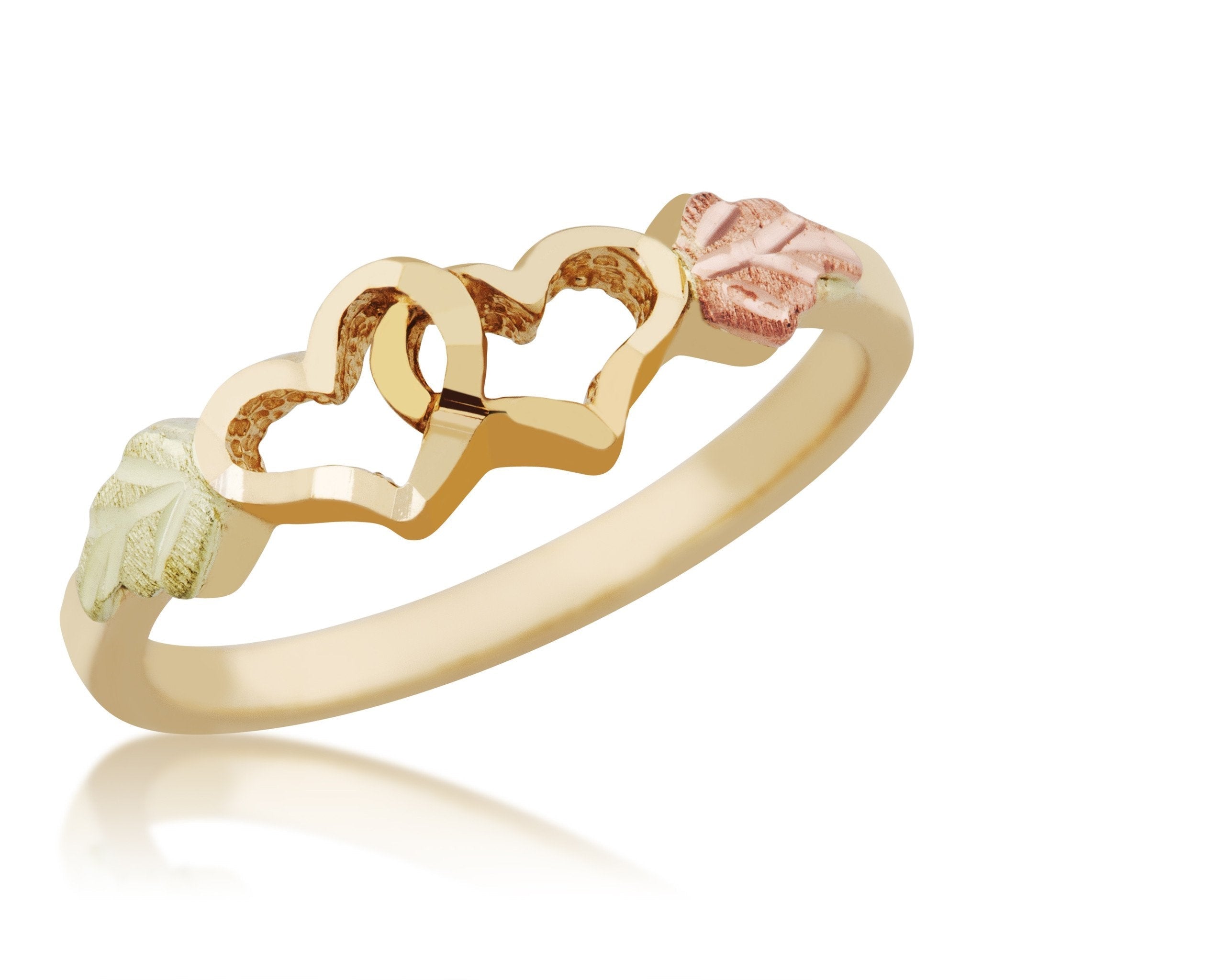 Twin Hearts - Black Hills Gold Ladies Ring