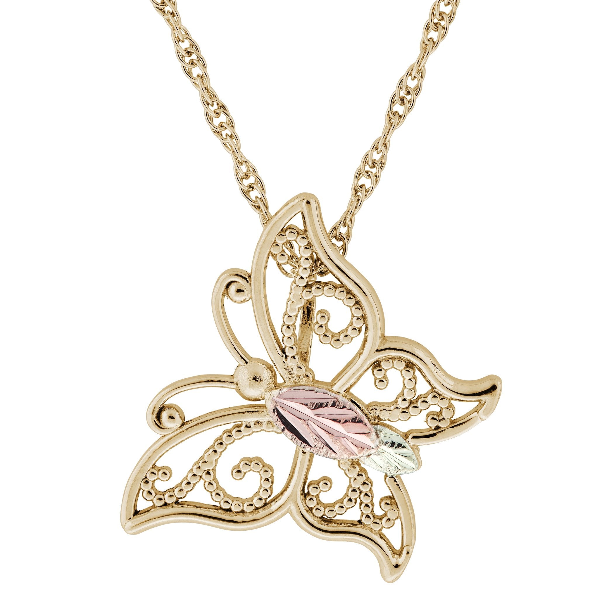 Splendid Butterfly - Black Hills Gold Pendant