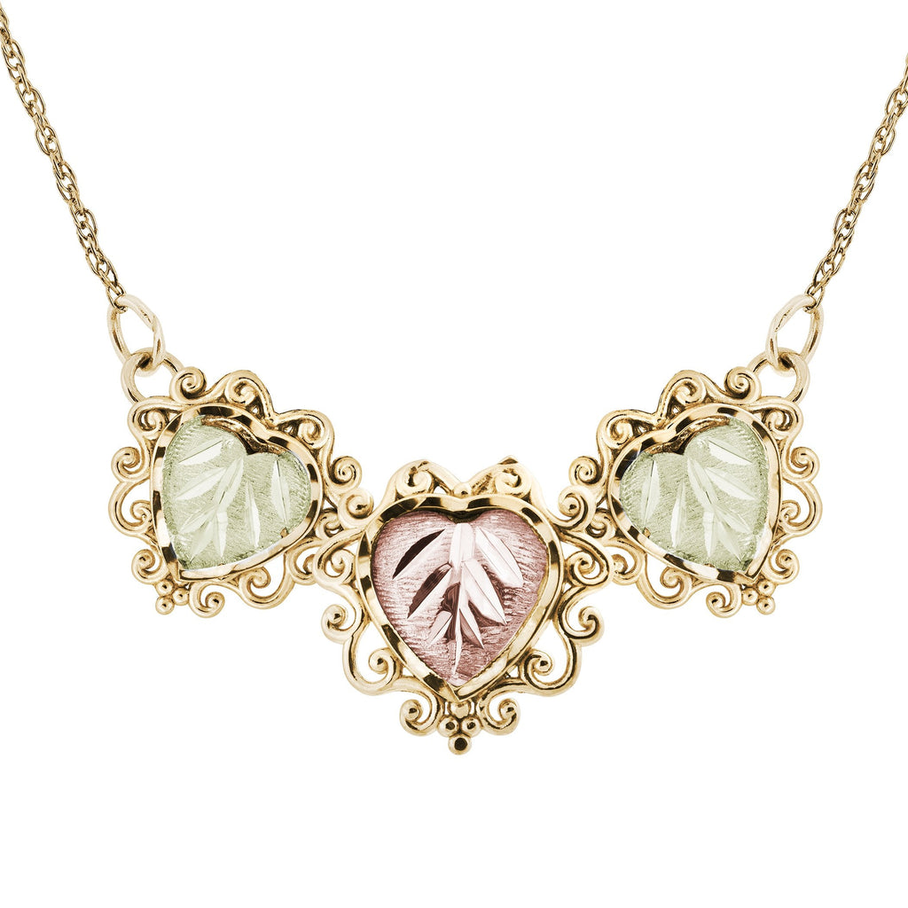 Triple Heart - Black Hills Gold Pendant