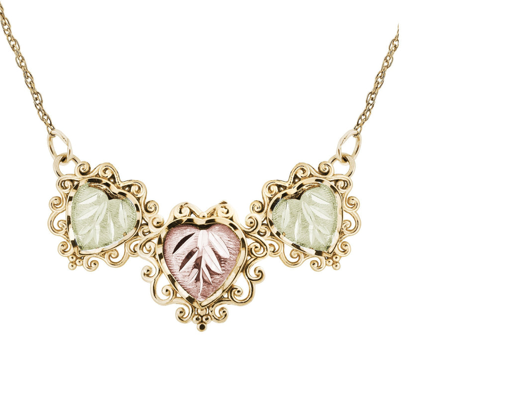 Triple Heart - Black Hills Gold Pendant