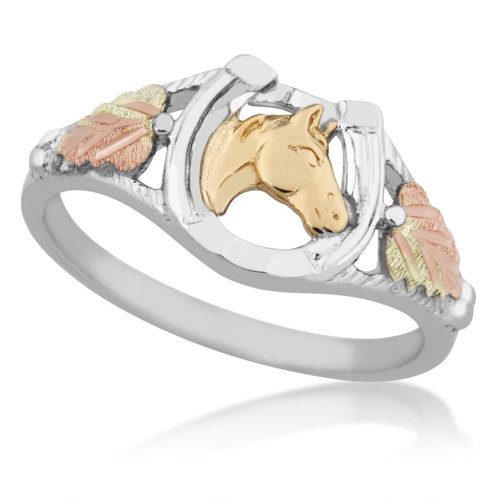 Equestrian - Sterling Silver Black Hills Gold Ring