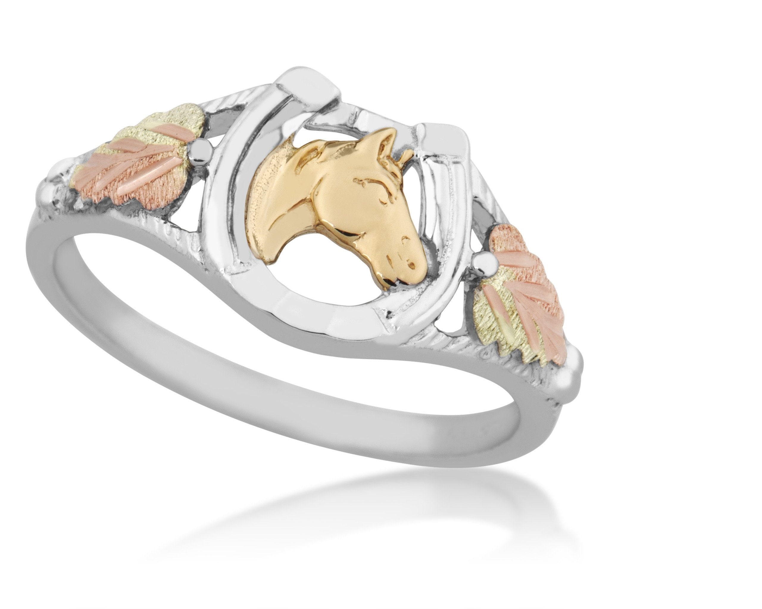 Equestrian - Sterling Silver Black Hills Gold Ring