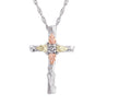 Decorative Cross - Sterling Silver Black Hills Gold Pendant
