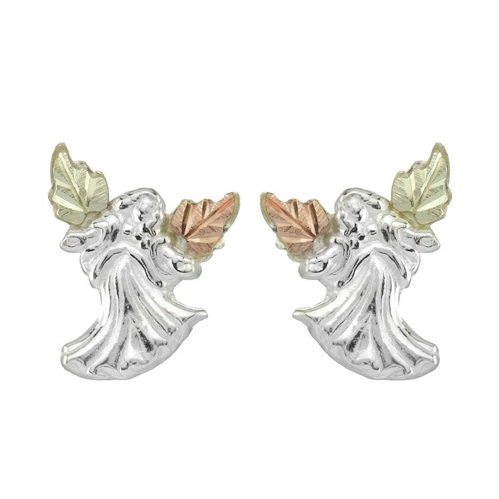 Open Arms Angel - Sterling Silver Black Hills Gold Earrings