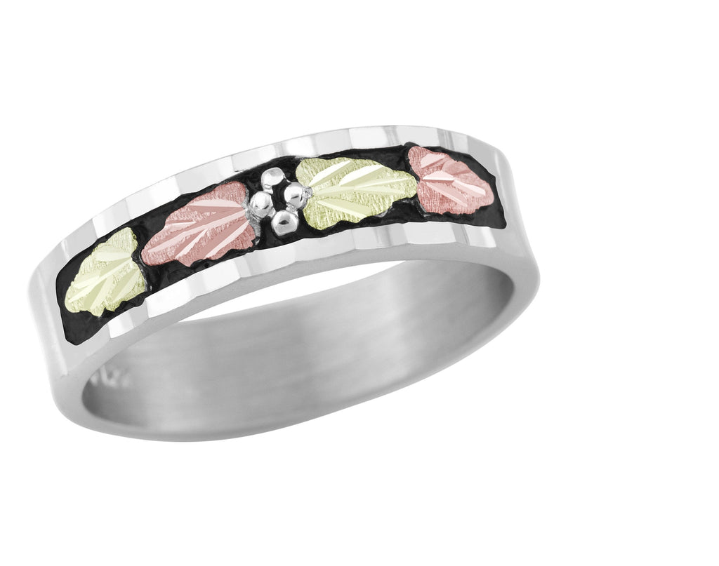 Antiqued II - Sterling Silver Black Hills Gold Ring