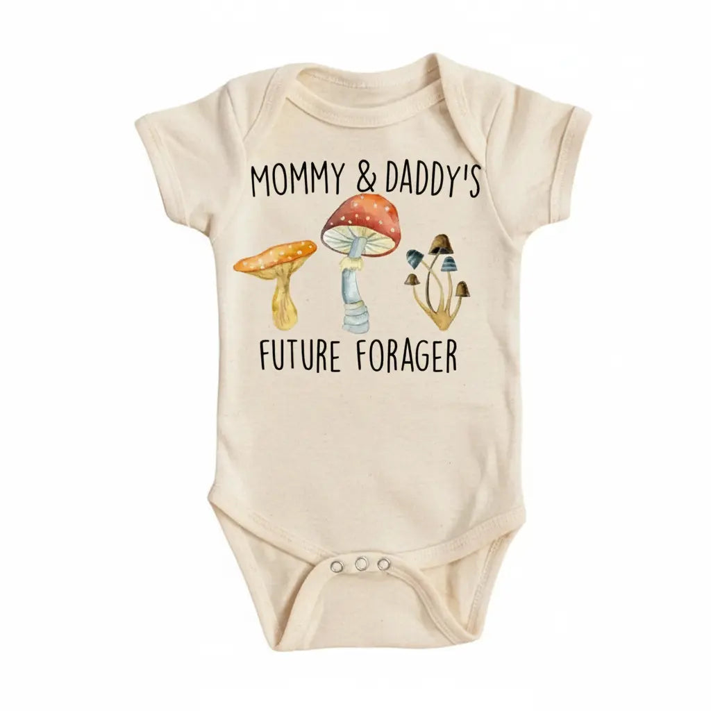 Mushroom Forager Newborn Baby Onesie® Bodysuit
