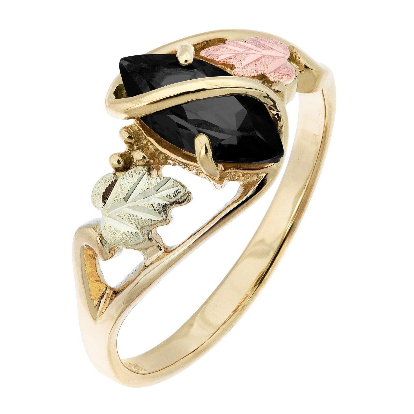 Marquise Onyx - Black Hills Gold Ladies Ring