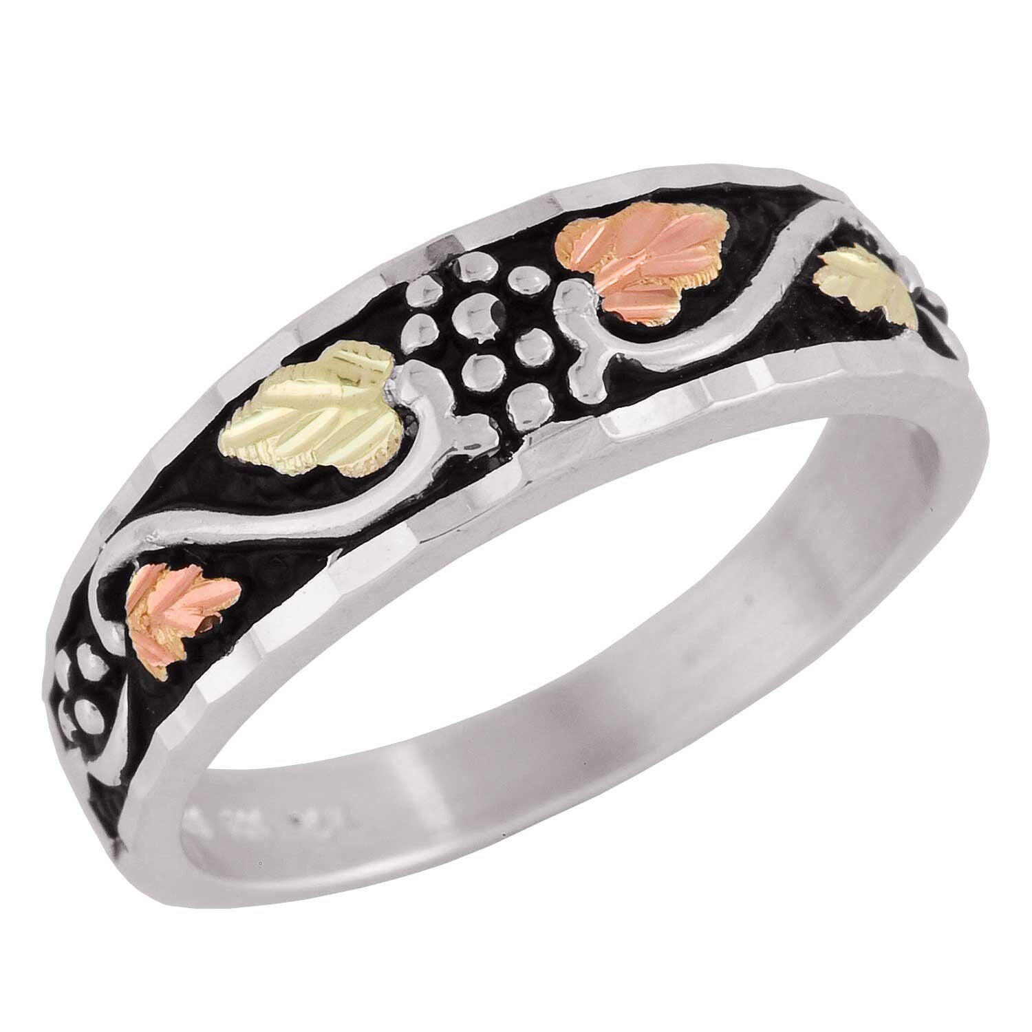 Antiqued - Sterling Silver Black Hills Gold Ring