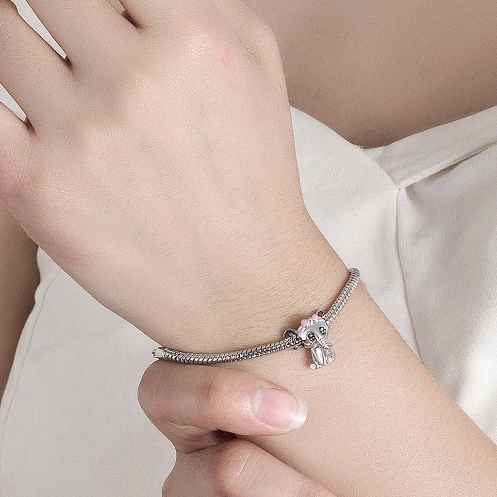 Sterling Silver Snake Bone Bracelet for Women's Fashion