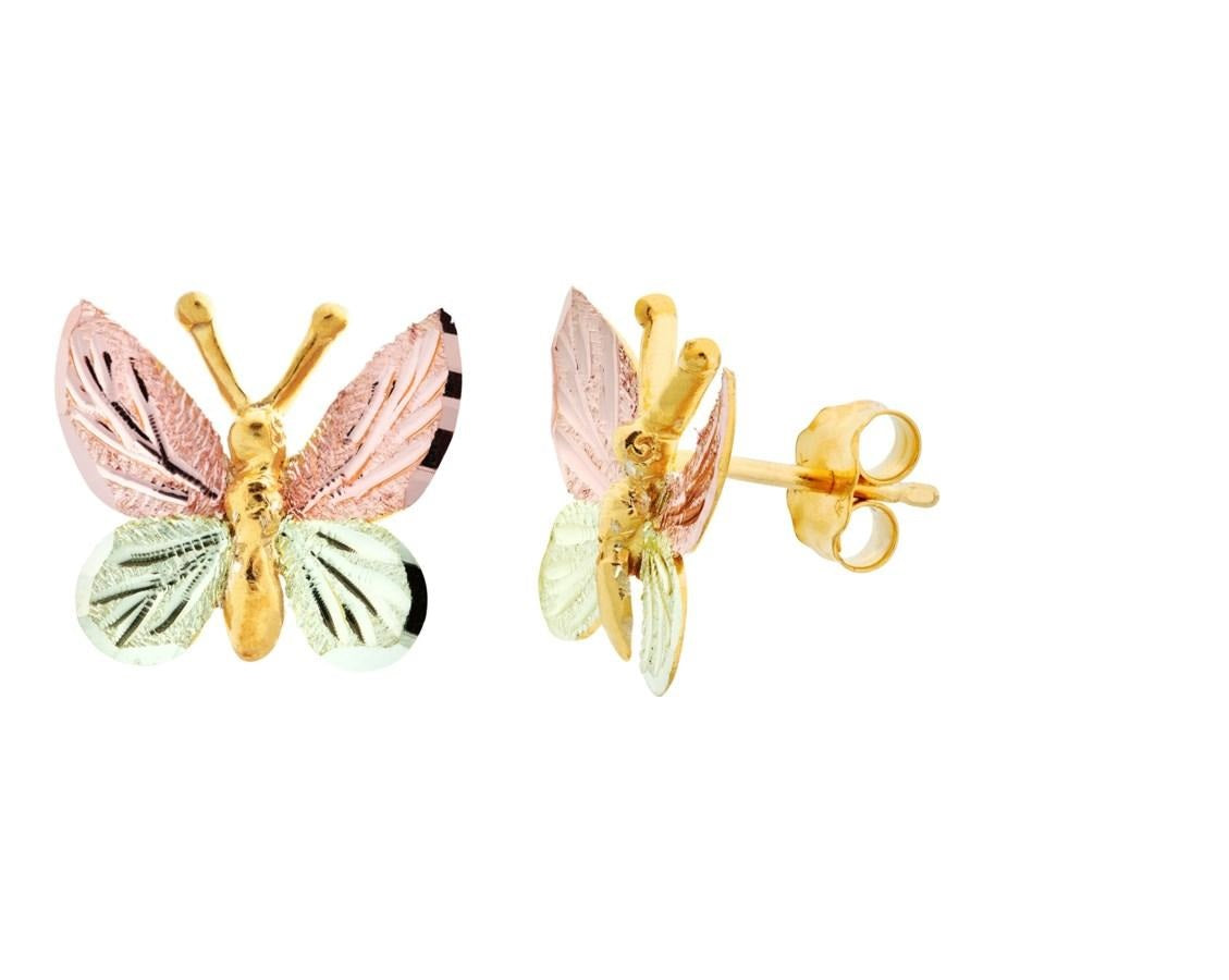 Butterfly - Black Hills Gold Earrings