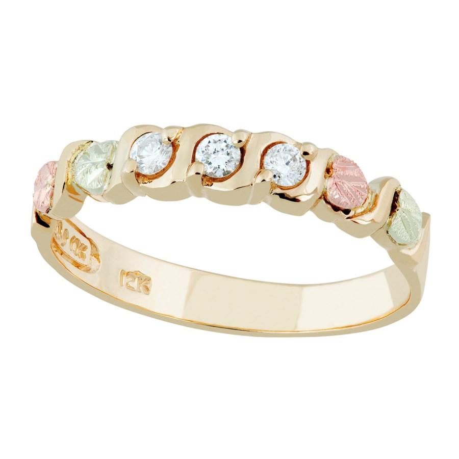 Triple Diamond - Black Hills Gold Ladies Ring