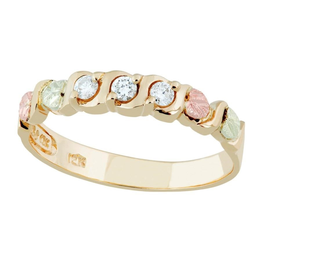 Triple Diamond - Black Hills Gold Ladies Ring