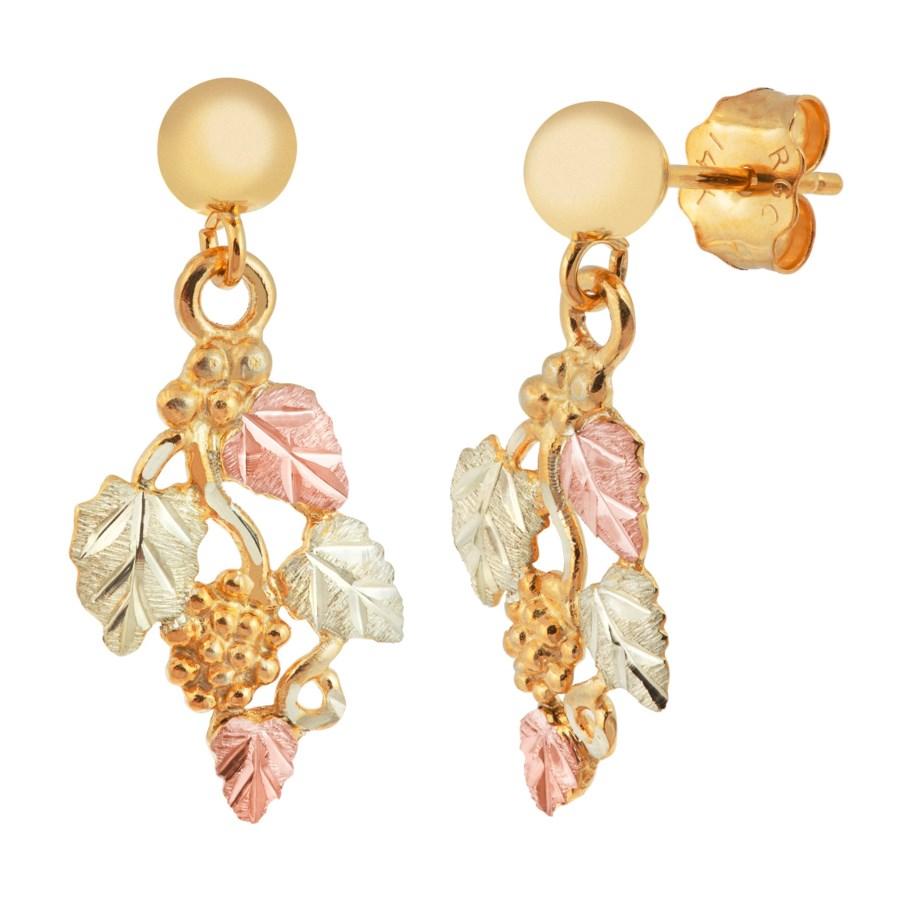 Foliage Ball Post - Black Hills Gold Earrings