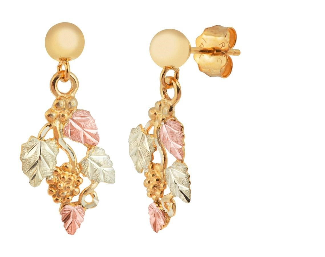Foliage Ball Post - Black Hills Gold Earrings