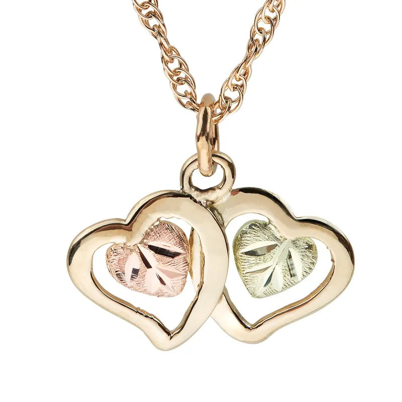 Dual Hearts - Black Hills Gold Pendant