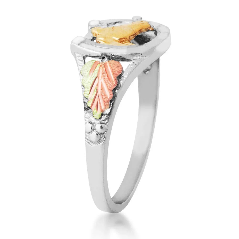 Equestrian - Sterling Silver Black Hills Gold Ring