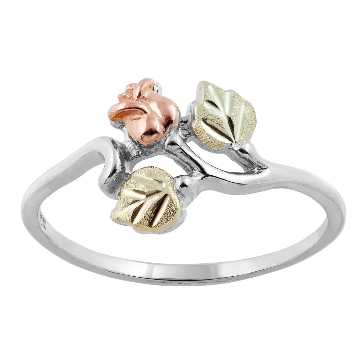Rose and Leaves - Black Hills Gold Ladies Ring