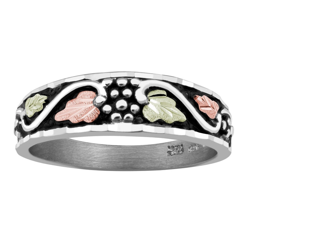Antiqued - Sterling Silver Black Hills Gold Ring