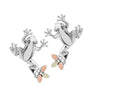 Frog - Sterling Silver Black Hills Gold Earrings