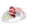 Marquise Garnet - Sterling Silver Black Hills Gold Ring