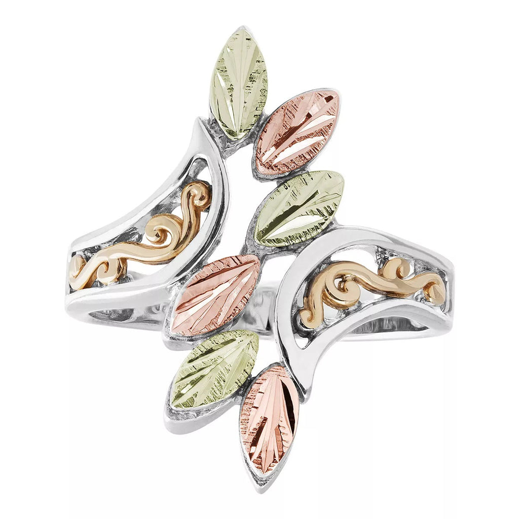 Six Leaf - Sterling Silver Black Hills Gold Ring
